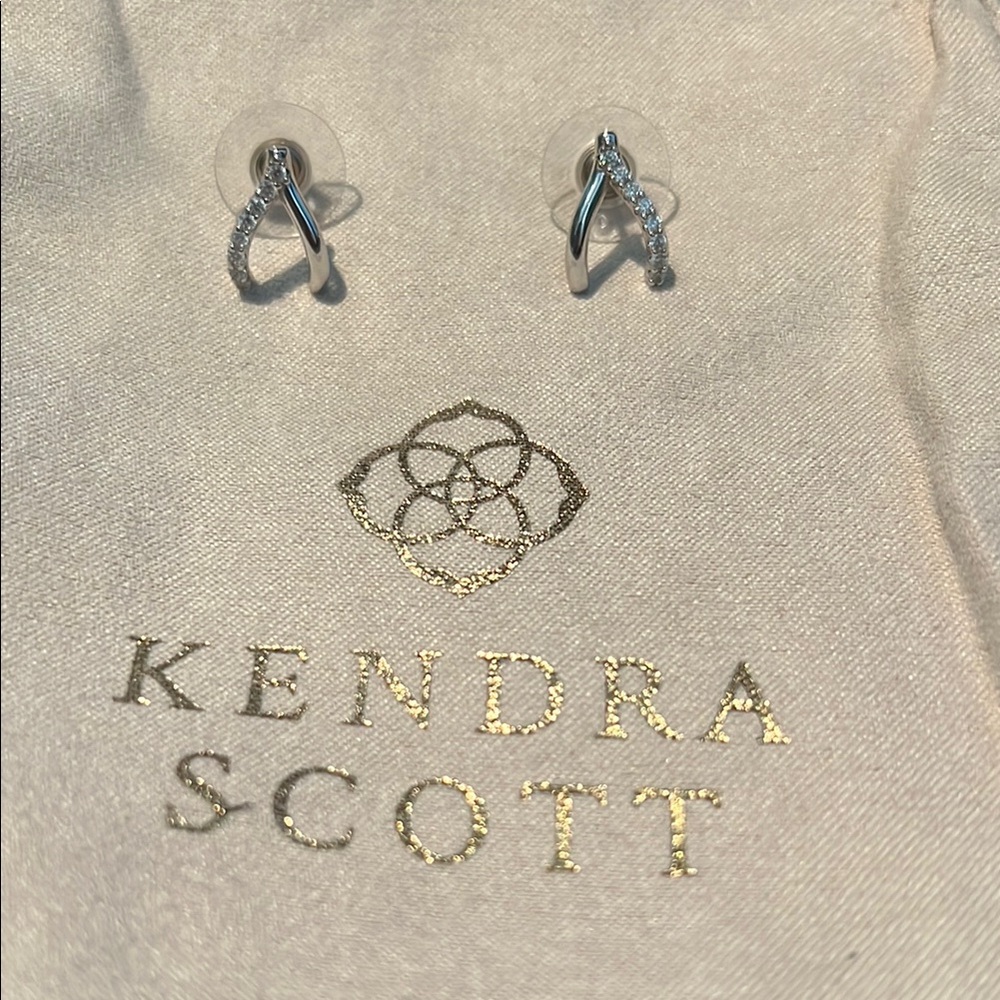 Kendra Scott Silver Wishbone Earrings